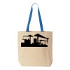Natural Tote with Contrast-Color Handles Thumbnail