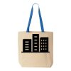 Natural Tote with Contrast-Color Handles Thumbnail