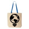 Natural Tote with Contrast-Color Handles Thumbnail