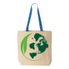 Natural Tote with Contrast-Color Handles Thumbnail