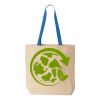 Natural Tote with Contrast-Color Handles Thumbnail