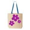 Natural Tote with Contrast-Color Handles Thumbnail