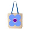 Natural Tote with Contrast-Color Handles Thumbnail
