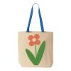 Natural Tote with Contrast-Color Handles Thumbnail