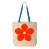 Natural Tote with Contrast-Color Handles Thumbnail