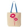 Natural Tote with Contrast-Color Handles Thumbnail