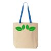 Natural Tote with Contrast-Color Handles Thumbnail