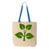 Natural Tote with Contrast-Color Handles Thumbnail