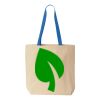 Natural Tote with Contrast-Color Handles Thumbnail