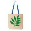 Natural Tote with Contrast-Color Handles Thumbnail