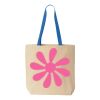 Natural Tote with Contrast-Color Handles Thumbnail