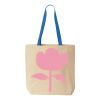 Natural Tote with Contrast-Color Handles Thumbnail