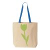 Natural Tote with Contrast-Color Handles Thumbnail