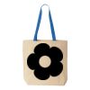 Natural Tote with Contrast-Color Handles Thumbnail