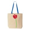 Natural Tote with Contrast-Color Handles Thumbnail