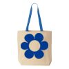 Natural Tote with Contrast-Color Handles Thumbnail