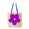 Natural Tote with Contrast-Color Handles Thumbnail