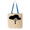 Natural Tote with Contrast-Color Handles Thumbnail