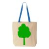 Natural Tote with Contrast-Color Handles Thumbnail