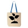 Natural Tote with Contrast-Color Handles Thumbnail