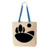 Natural Tote with Contrast-Color Handles Thumbnail