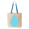 Natural Tote with Contrast-Color Handles Thumbnail