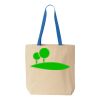 Natural Tote with Contrast-Color Handles Thumbnail