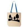 Natural Tote with Contrast-Color Handles Thumbnail