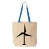 Natural Tote with Contrast-Color Handles Thumbnail