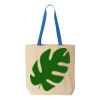 Natural Tote with Contrast-Color Handles Thumbnail