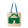 Natural Tote with Contrast-Color Handles Thumbnail