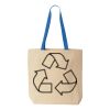 Natural Tote with Contrast-Color Handles Thumbnail