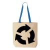 Natural Tote with Contrast-Color Handles Thumbnail