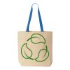 Natural Tote with Contrast-Color Handles Thumbnail