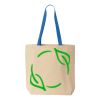 Natural Tote with Contrast-Color Handles Thumbnail