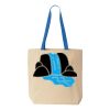 Natural Tote with Contrast-Color Handles Thumbnail