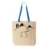 Natural Tote with Contrast-Color Handles Thumbnail