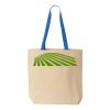 Natural Tote with Contrast-Color Handles Thumbnail