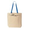Natural Tote with Contrast-Color Handles Thumbnail