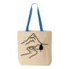 Natural Tote with Contrast-Color Handles Thumbnail