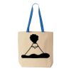 Natural Tote with Contrast-Color Handles Thumbnail