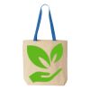 Natural Tote with Contrast-Color Handles Thumbnail