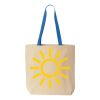 Natural Tote with Contrast-Color Handles Thumbnail