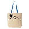 Natural Tote with Contrast-Color Handles Thumbnail