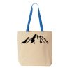 Natural Tote with Contrast-Color Handles Thumbnail