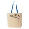 Natural Tote with Contrast-Color Handles Thumbnail