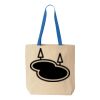 Natural Tote with Contrast-Color Handles Thumbnail