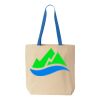 Natural Tote with Contrast-Color Handles Thumbnail