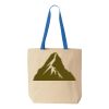 Natural Tote with Contrast-Color Handles Thumbnail