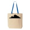 Natural Tote with Contrast-Color Handles Thumbnail